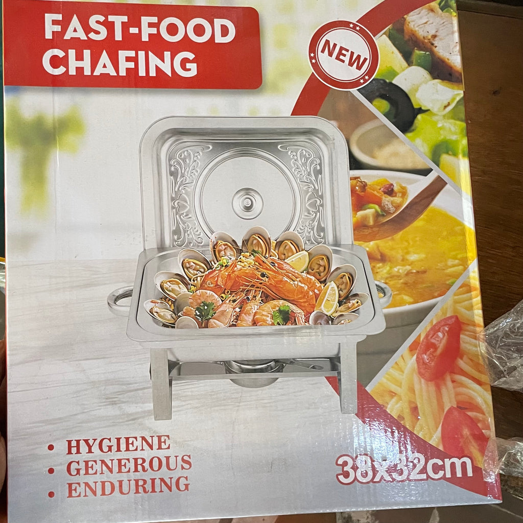 Chafing Dish Professionnel en Acier Inoxydable – Chauffe-Plat pour Buffet et Réceptions