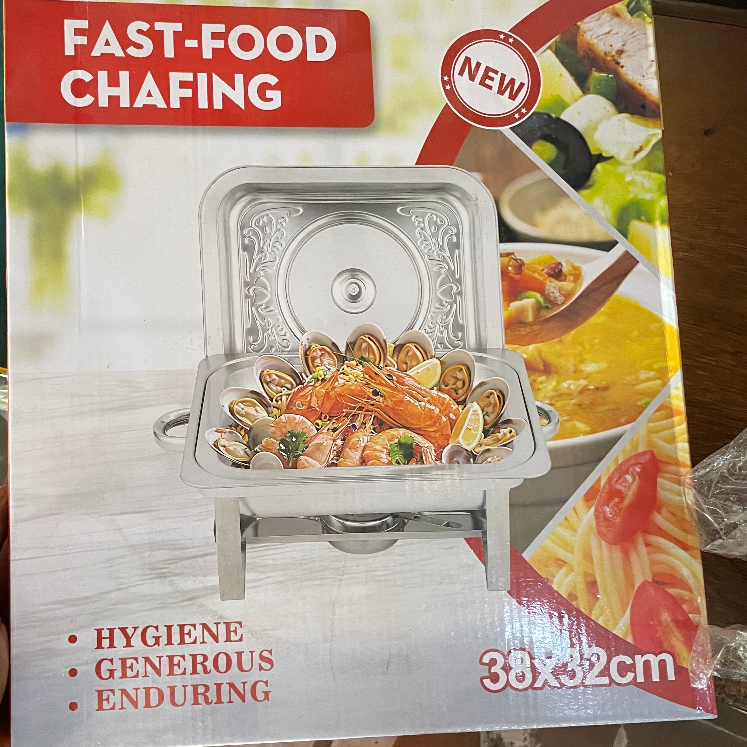 Chafing Dish Professionnel en Acier Inoxydable – Chauffe-Plat pour Buffet et Réceptions