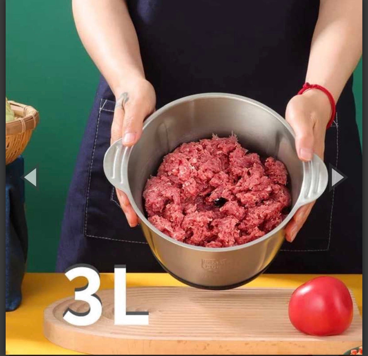 Robot Culinaire Multifonction "Guarantee" - Blender & Hachoir Inox Haute Qualité 3L