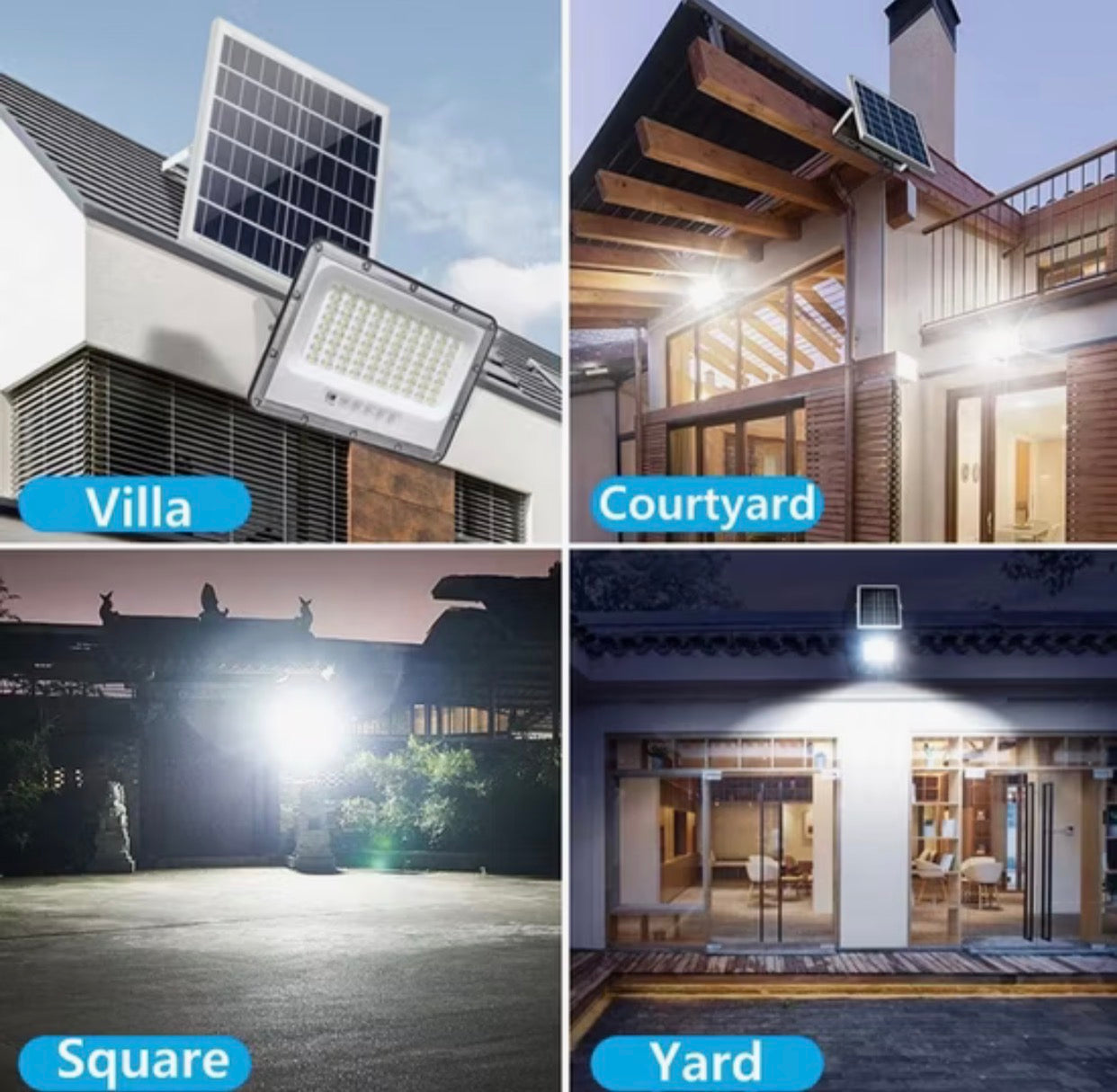 Projecteur LED Solaire Haute Puissance 100W - Étanche IP66 avec Télécommande