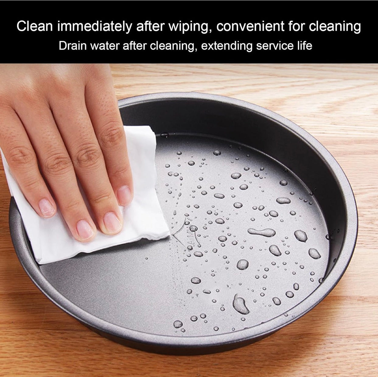 Plat à Pizza Rond Antiadhésif – Acier Haute Performance