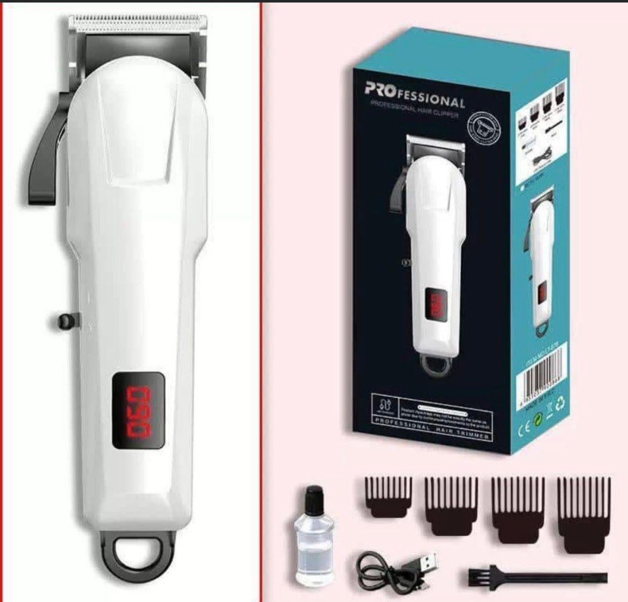 Tondeuse Professionnelle Rechargeable USB-C – Écran LED & Autonomie 150 Min