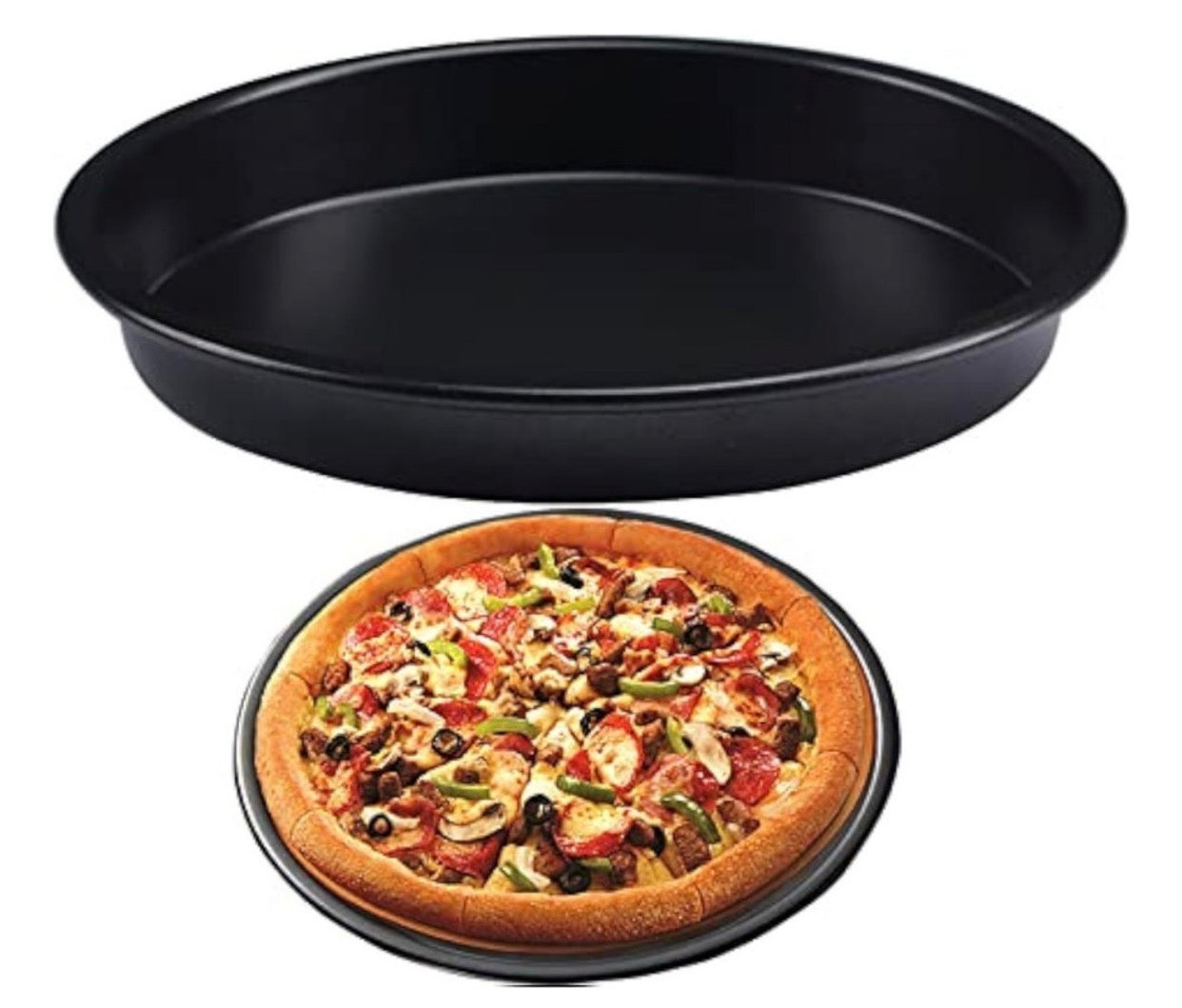 Plat à Pizza Rond Antiadhésif – Acier Haute Performance