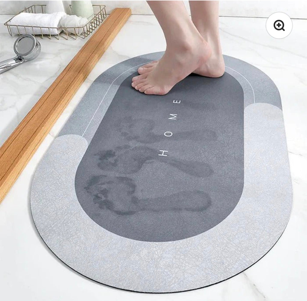 Tapis de Bain Super Absorbant en Terre de Diatomée – Séchage Rapide & Antidérapant