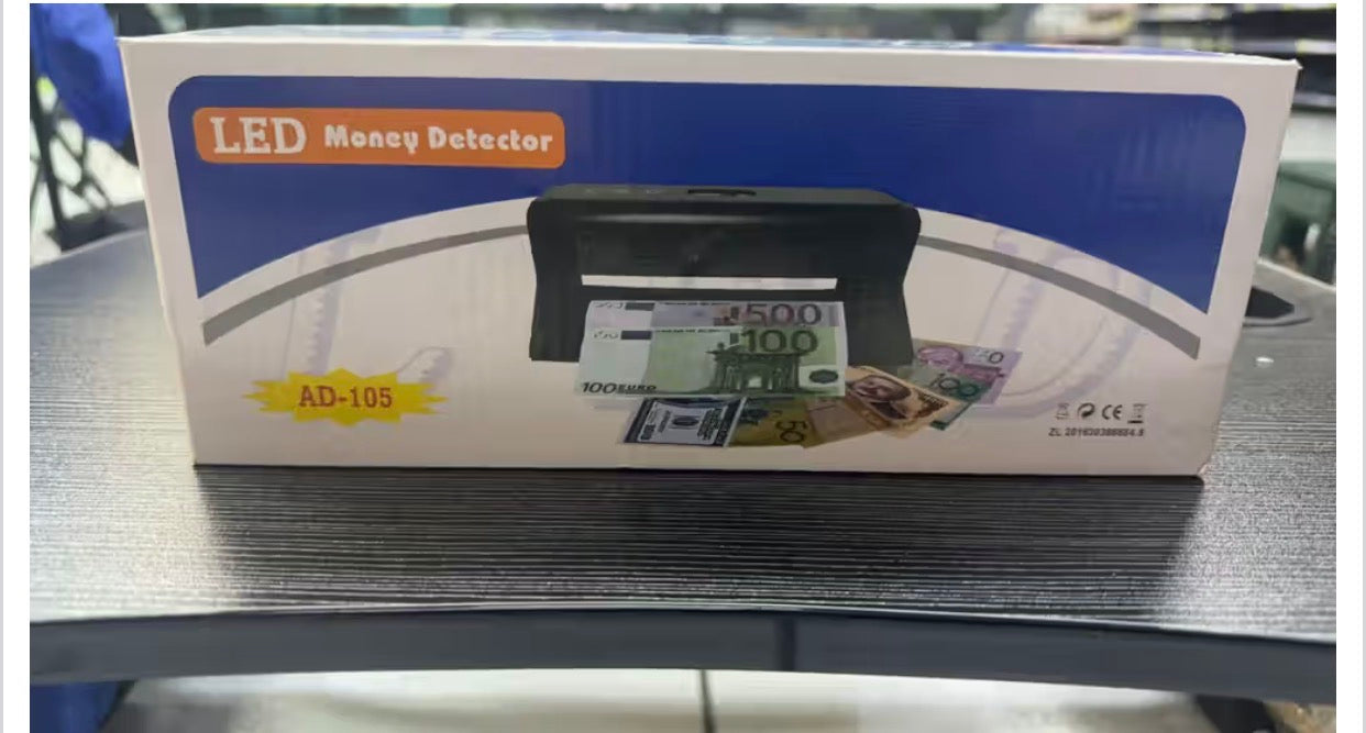 Détecteur de Faux Billets LED Professionnel AD-105 - Lampe UV Haute Précision pour Billets, Cartes et Documents