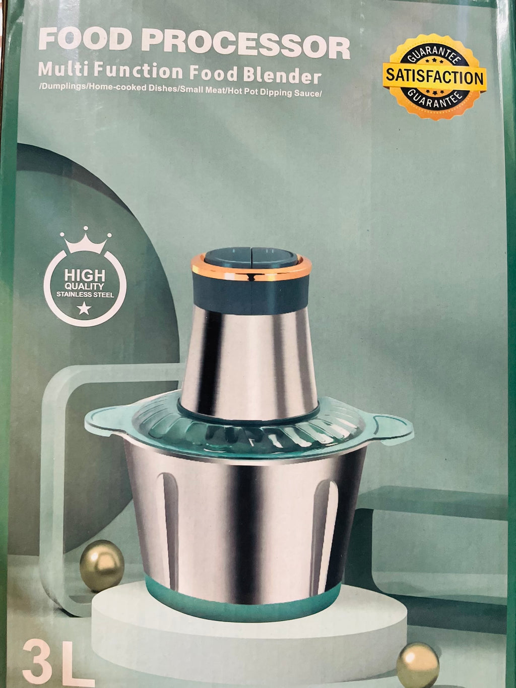 Robot Culinaire Multifonction "Guarantee" - Blender & Hachoir Inox Haute Qualité 3L