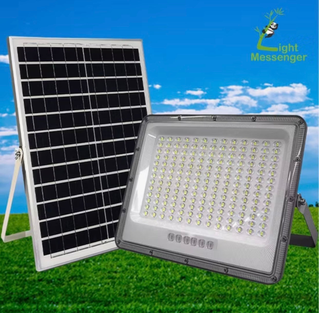 Projecteur LED Solaire Haute Puissance 100W - Étanche IP66 avec Télécommande