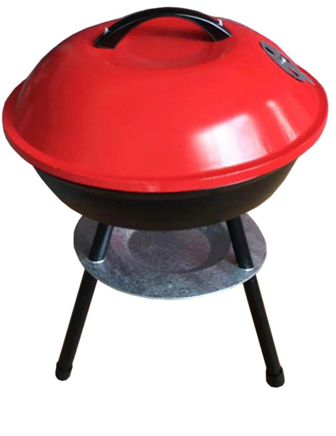 Barbecue Portable au Charbon de Bois – Barbecue de Table avec Couvercle Émaillé
