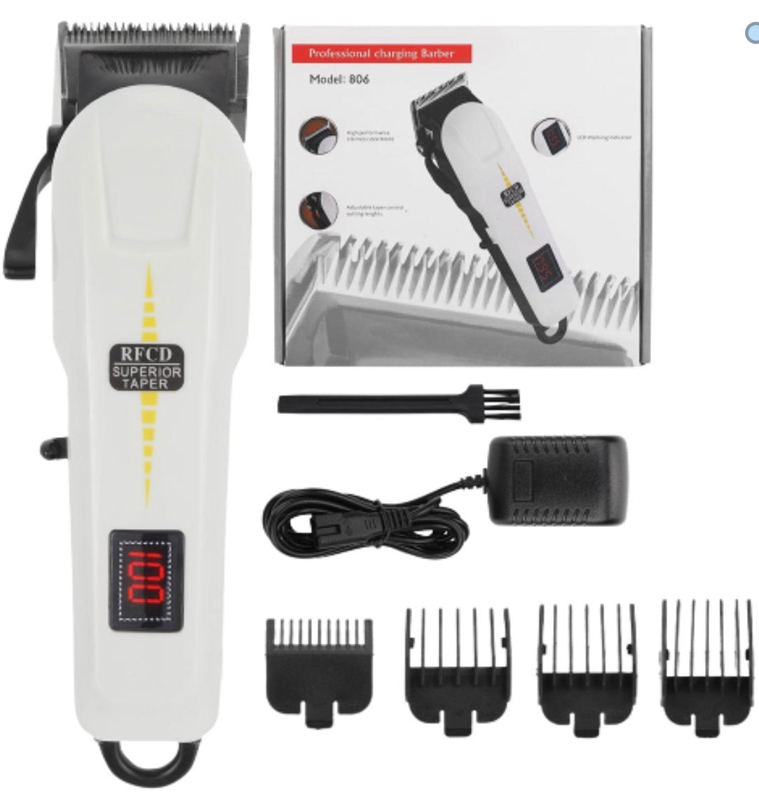 Tondeuse à Cheveux Professionnelle Rechargeable – Affichage LED & Lame Précision