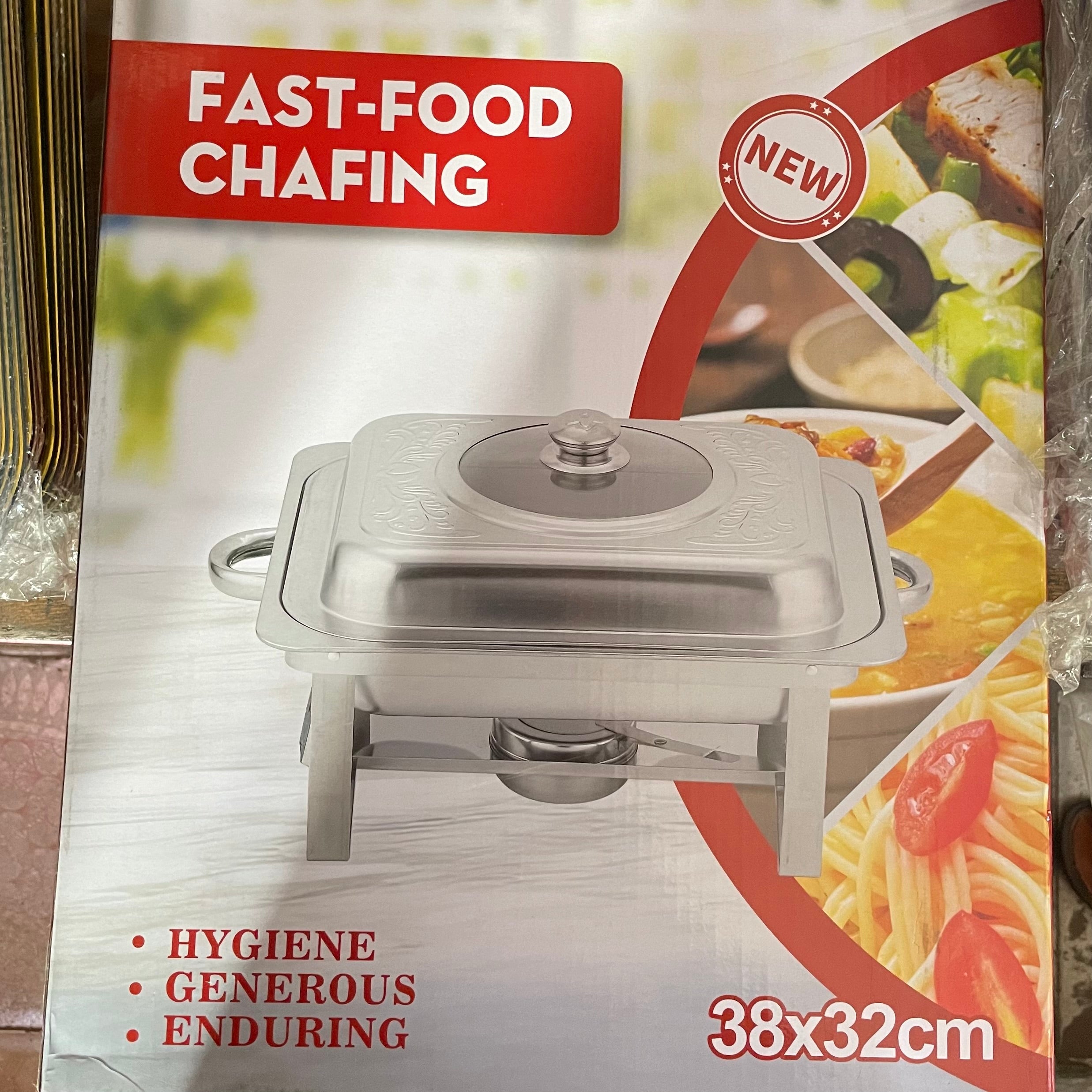 Chafing Dish Professionnel en Acier Inoxydable – Chauffe-Plat pour Buffet et Réceptions