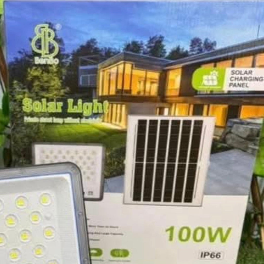 Projecteur LED Solaire Haute Puissance 100W - Étanche IP66 avec Télécommande